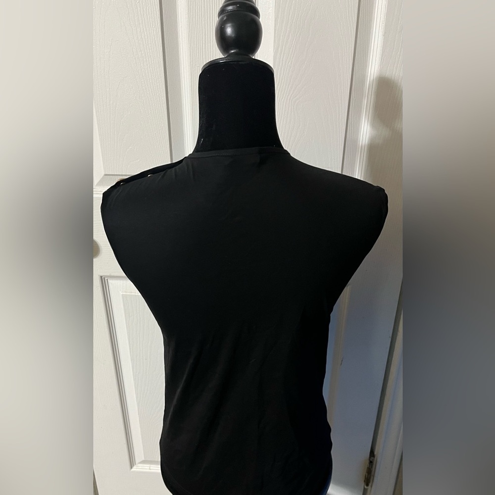 Black Cotton Logo T-Shirt size 36  size S - Picture 5 of 15